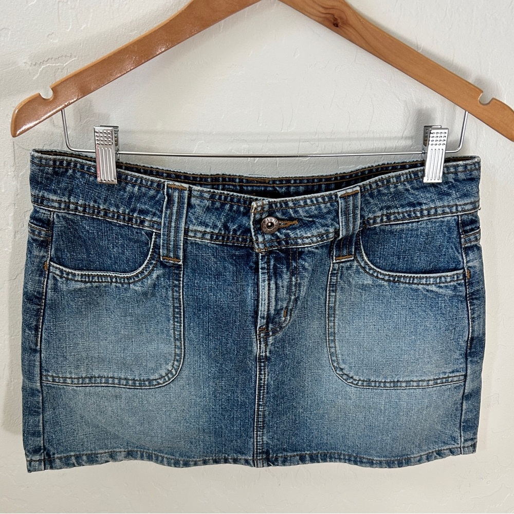 LEI vintage Denim Jean Mini Skirt  size 7 Cotton